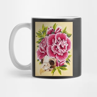 Bird Skull & Flowers Mug